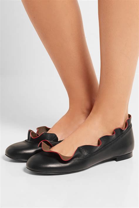 fendi black flat shoes|fendi ballerina flats.